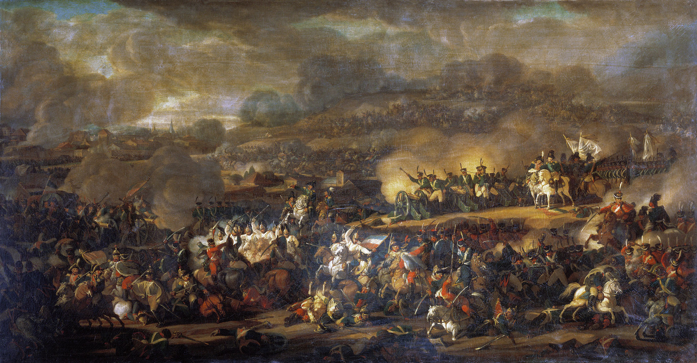 Painting of the Battle of Leipzig by Vladimir Moskov