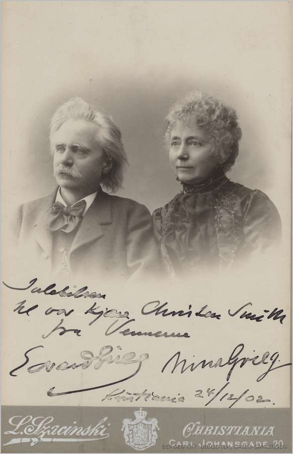 Edvard Grieg z żoną Niną 